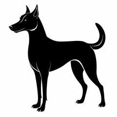 black dog vector file and  Silhouette