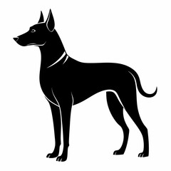 black dog vector file and  Silhouette