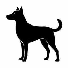 black dog vector file and  Silhouette