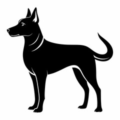 black dog vector file and  Silhouette
