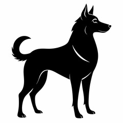 black dog vector file and  Silhouette
