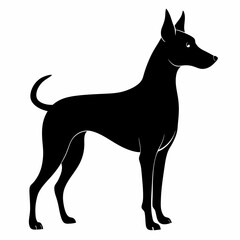 black dog vector file and  Silhouette