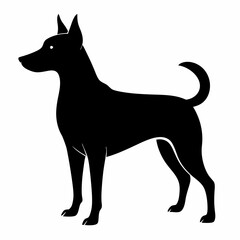 black dog vector file and  Silhouette