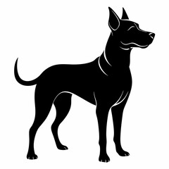 black dog vector file and  Silhouette
