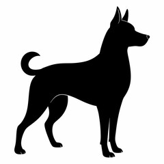 black dog vector file and  Silhouette