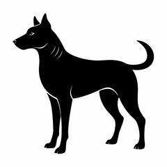 black dog vector file and  Silhouette