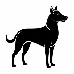 black dog vector file and  Silhouette