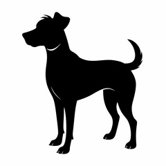 black dog vector file and  Silhouette