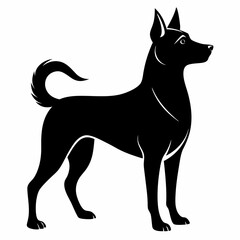 black dog vector file and  Silhouette
