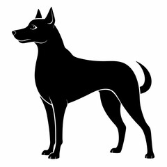 black dog vector file and  Silhouette