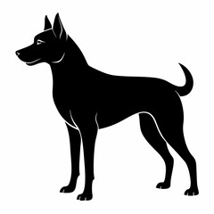 black dog vector file and  Silhouette