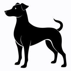 black dog vector file and  Silhouette