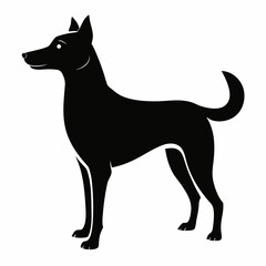 black dog vector file and  Silhouette