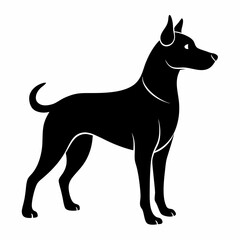 black dog vector file and  Silhouette