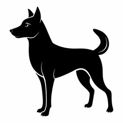 black dog vector file and  Silhouette