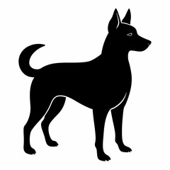 black dog vector file and  Silhouette
