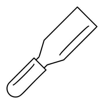 black chisel outline clip art preview