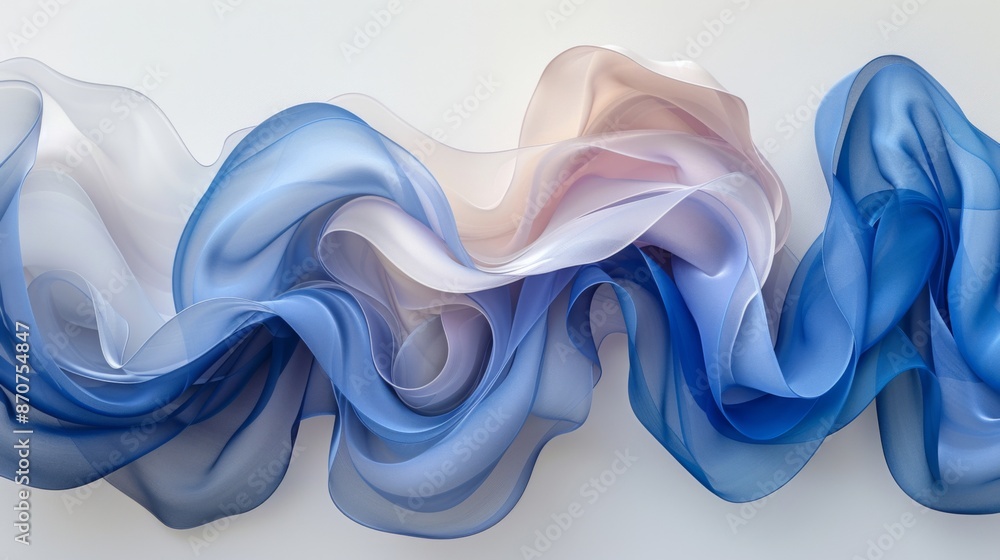 Poster create an abstract interpretation of a winter wonderland, using swirling shapes and icy tones to cap