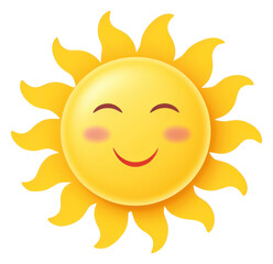 Fototapeta premium PNG Sun png face sky white background