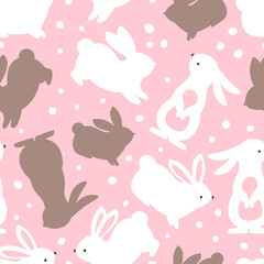 Cute Bunny Seamless Pattern