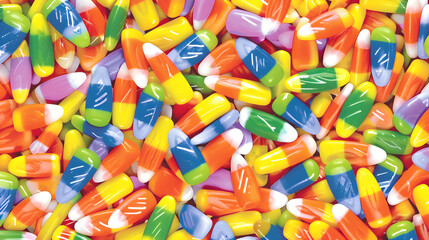 colorful confetti background, copy space.