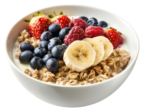 PNG Healthy breakfast bowl with fruits