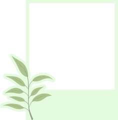Leaf Polaroid Leaves Photo Frames Background