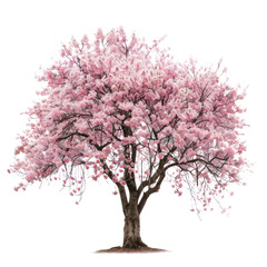 Obraz premium PNG Blossoming pink cherry tree