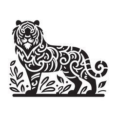 A Tiger Vector Art Illustration