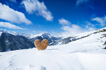 snow covered mountains