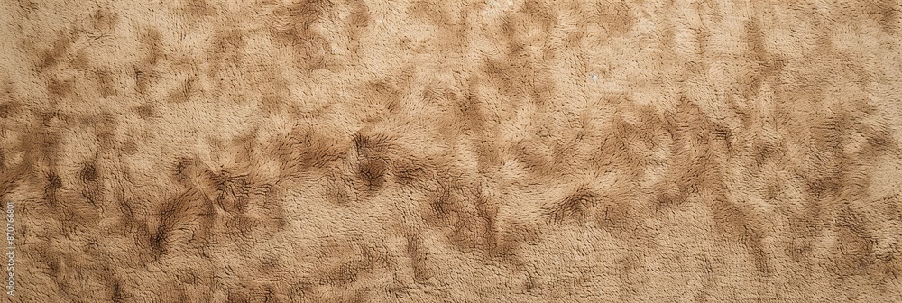 Poster close-up of soft, light brown plush fabric - a close-up shot of plush fabric in a light brown color,