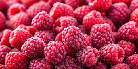 Fresh raspberries in a colorful display, vibrant, assortment, raspberries, fresh, pile, bowl, red, juicy, fruit, food, delicious