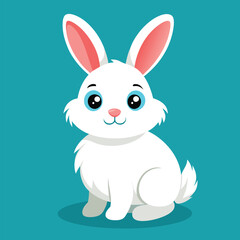 Obraz premium cute white rabbit.