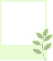 Leaf Polaroid Leaves Photo Frames Background