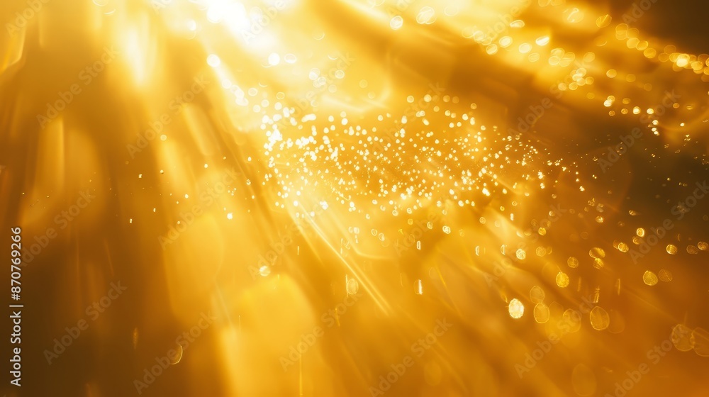 Poster golden lights and bokeh abstract background - abstract background with golden lights and bokeh effec