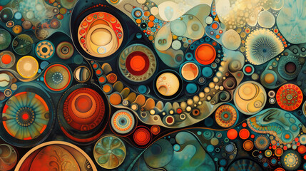 A captivating image depicting an intricate collection of colorful, geometric shapes arranged in a complex, visually stunning pattern.