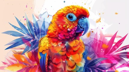 Colorful Parrot Illustration