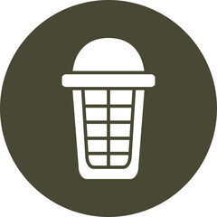 Basket  Glyph Circle Icon