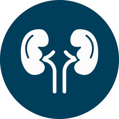 Kidneys  Glyph Circle Icon