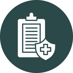 Medical Insurance  Glyph Circle Icon