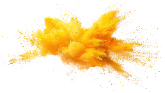 Vibrant Yellow Powder Explosion