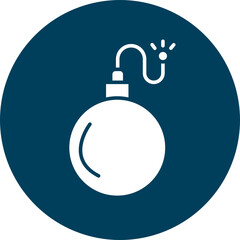Bomb  Glyph Circle Icon