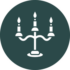 Candle Holder  Glyph Circle Icon