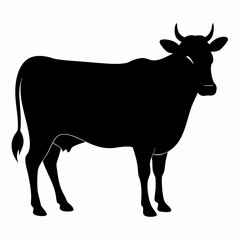 silhouette of a cow vector