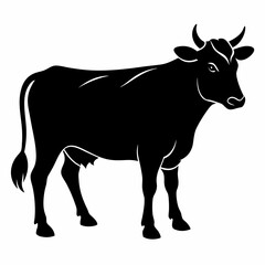 silhouette of a cow vector