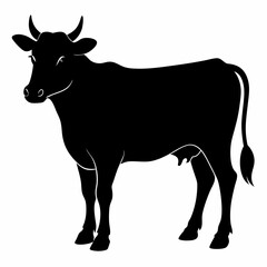 silhouette of a cow vector