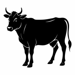 silhouette of a cow vector