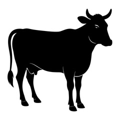silhouette of a cow vector