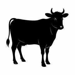 silhouette of a cow vector