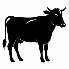 silhouette of a cow vector